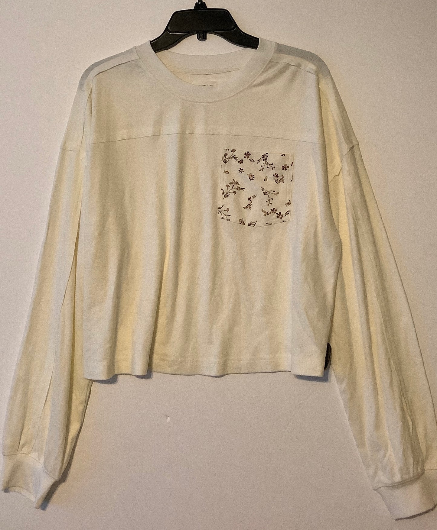 Top Long Sleeve Basic By Cmc In Cream, Size: L