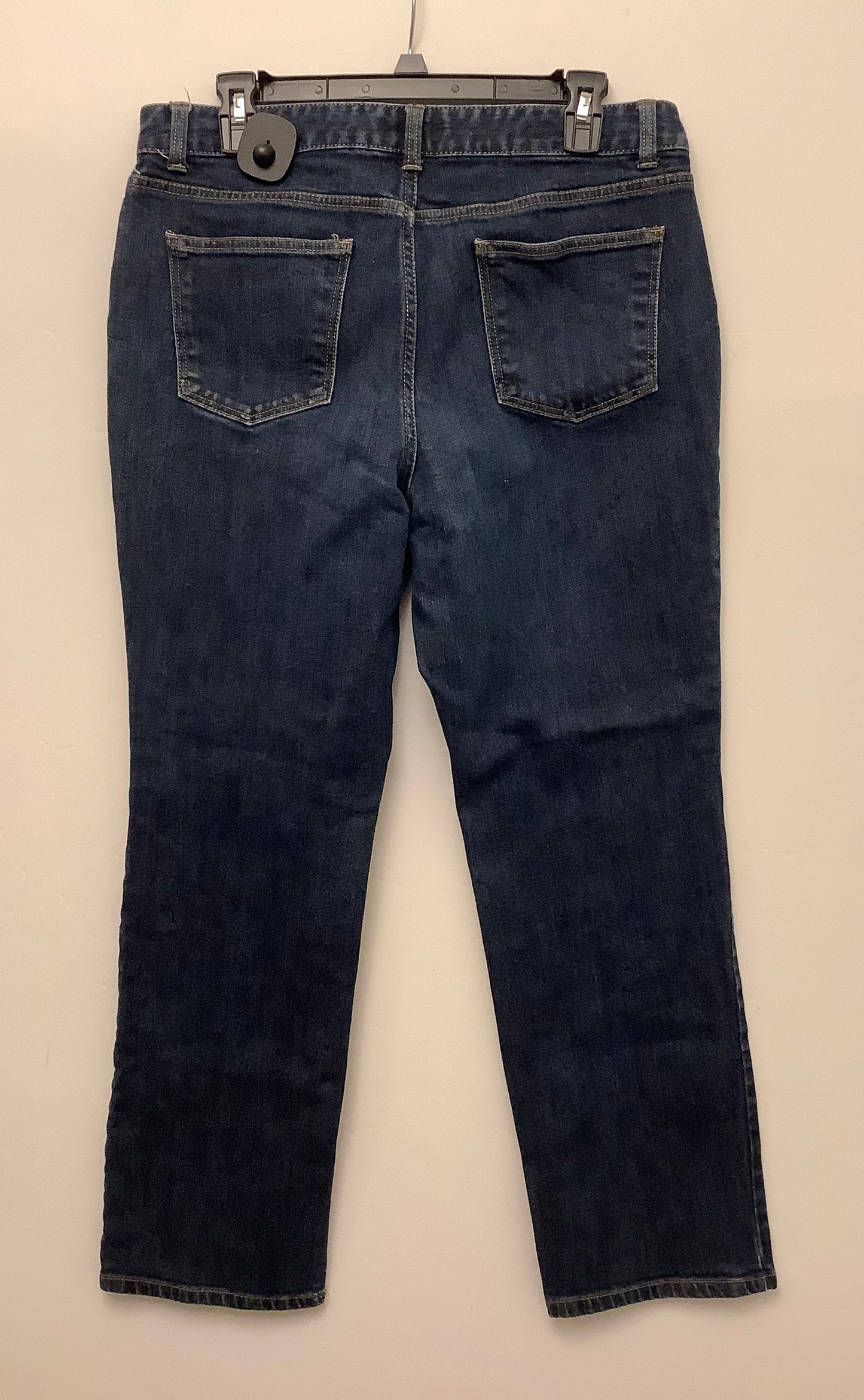 Jeans Straight By Talbots In Blue Denim, Size: 14