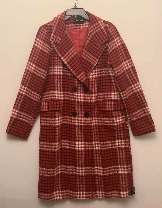 Coat Peacoat By Cmc In Red, Size: L