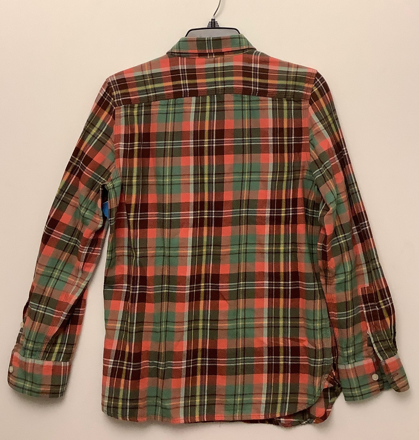 Top Long Sleeve By Lauren By Ralph Lauren In Plaid Pattern, Size: S