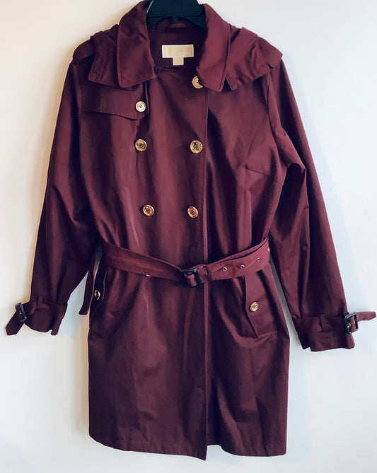 Coat Designer By Michael Kors In Maroon, Size: Xxl