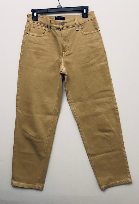 Jeans Straight By Banana Republic In Tan, Size: 2