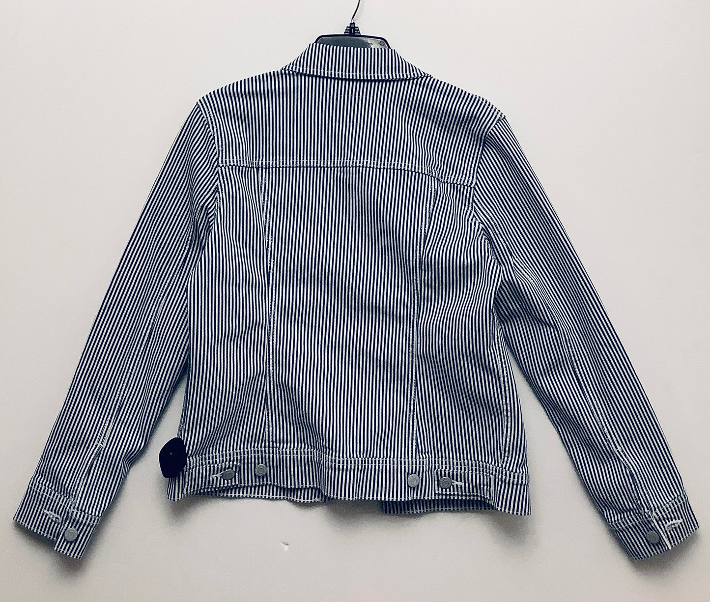 Jacket Denim By Old Navy In Striped Pattern, Size: S