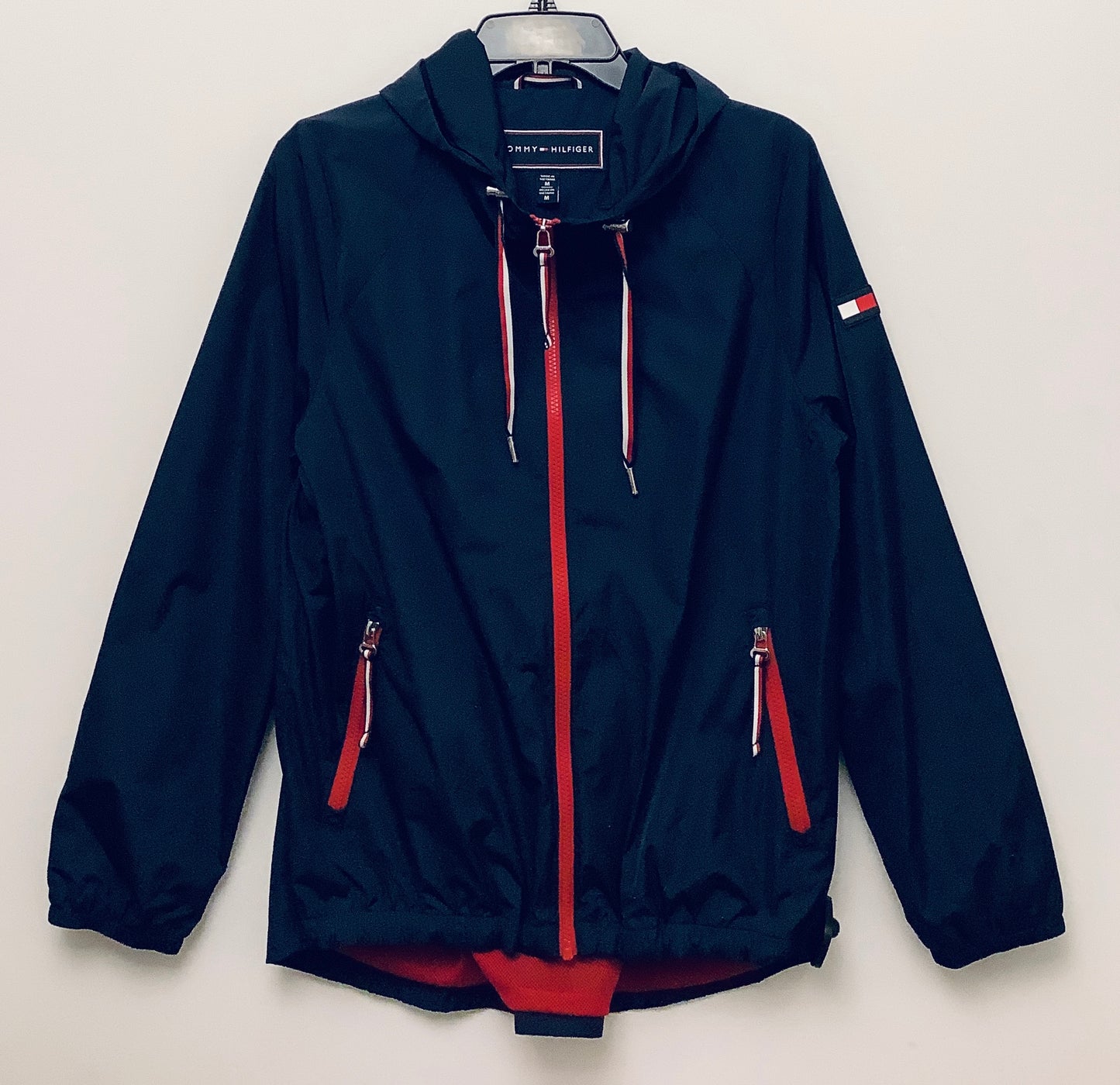 Jacket Windbreaker By Tommy Hilfiger In Navy, Size: M