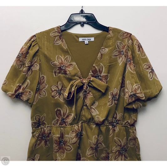 Dress Casual Short By Mimi Chica In Yellow, Size: Xl