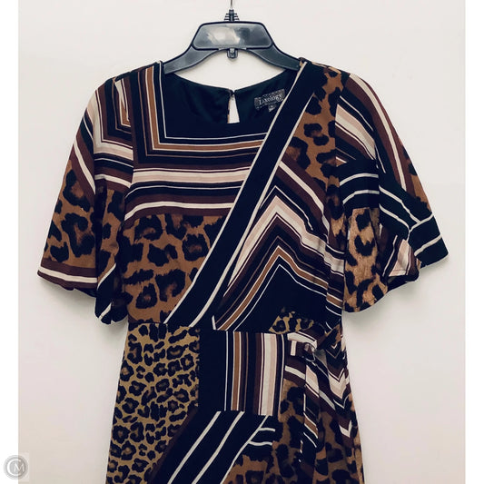 Dress Casual Midi By Luxology In Brown, Size: S