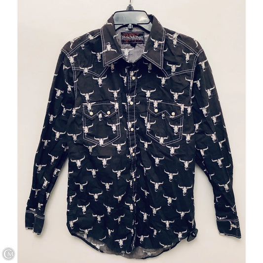Top Long Sleeve By Cme In Grey, Size: S