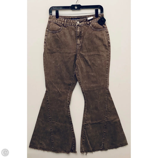 Jeans Flared By Versona In Brown, Size: 6p