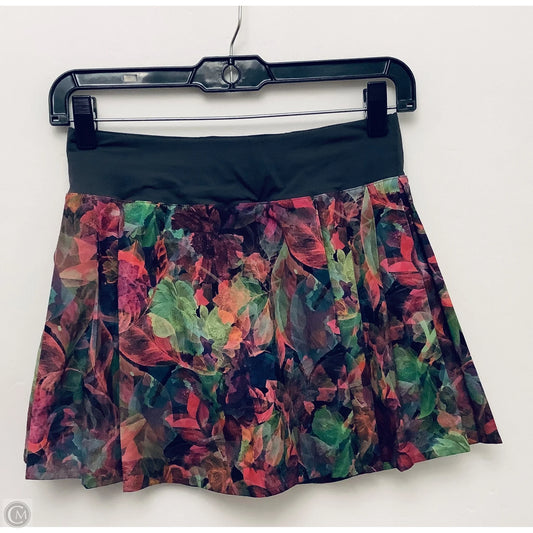 Athletic Skort By Lululemon In Floral Print, Size: 2