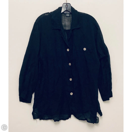 Top Long Sleeve By Cmc In Black, Size: M