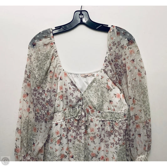 Dress Casual Short By Mi Ami In Floral Print, Size: L