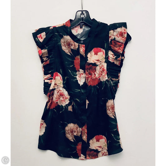 Top Sleeveless By Express In Floral Print, Size: Xs