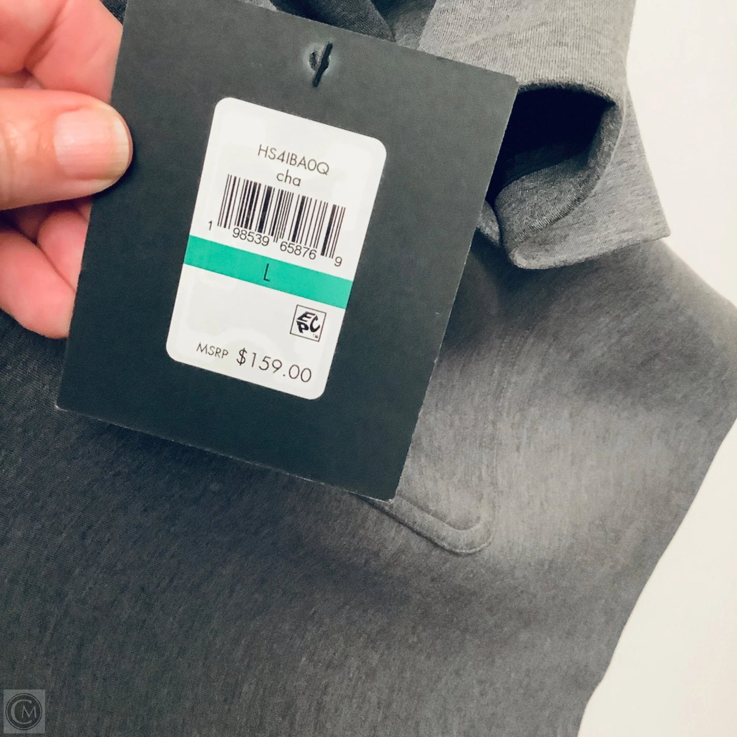 Sweater Cardigan Designer By Halston In Grey, Size: L