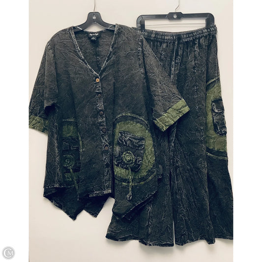 Pants Set 2pc By Cme In Black & Green, Size: Osfm