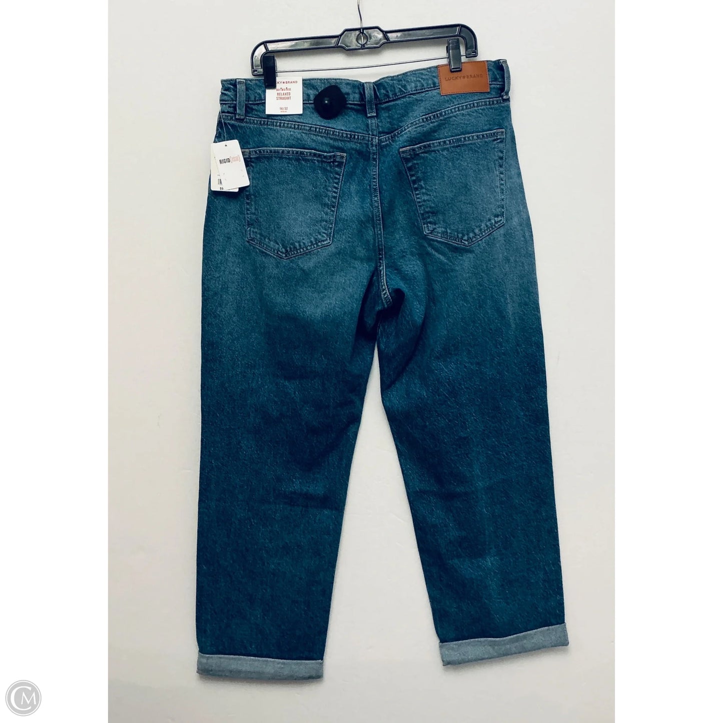 Jeans Boyfriend By Lucky Brand In Blue Denim, Size: 14