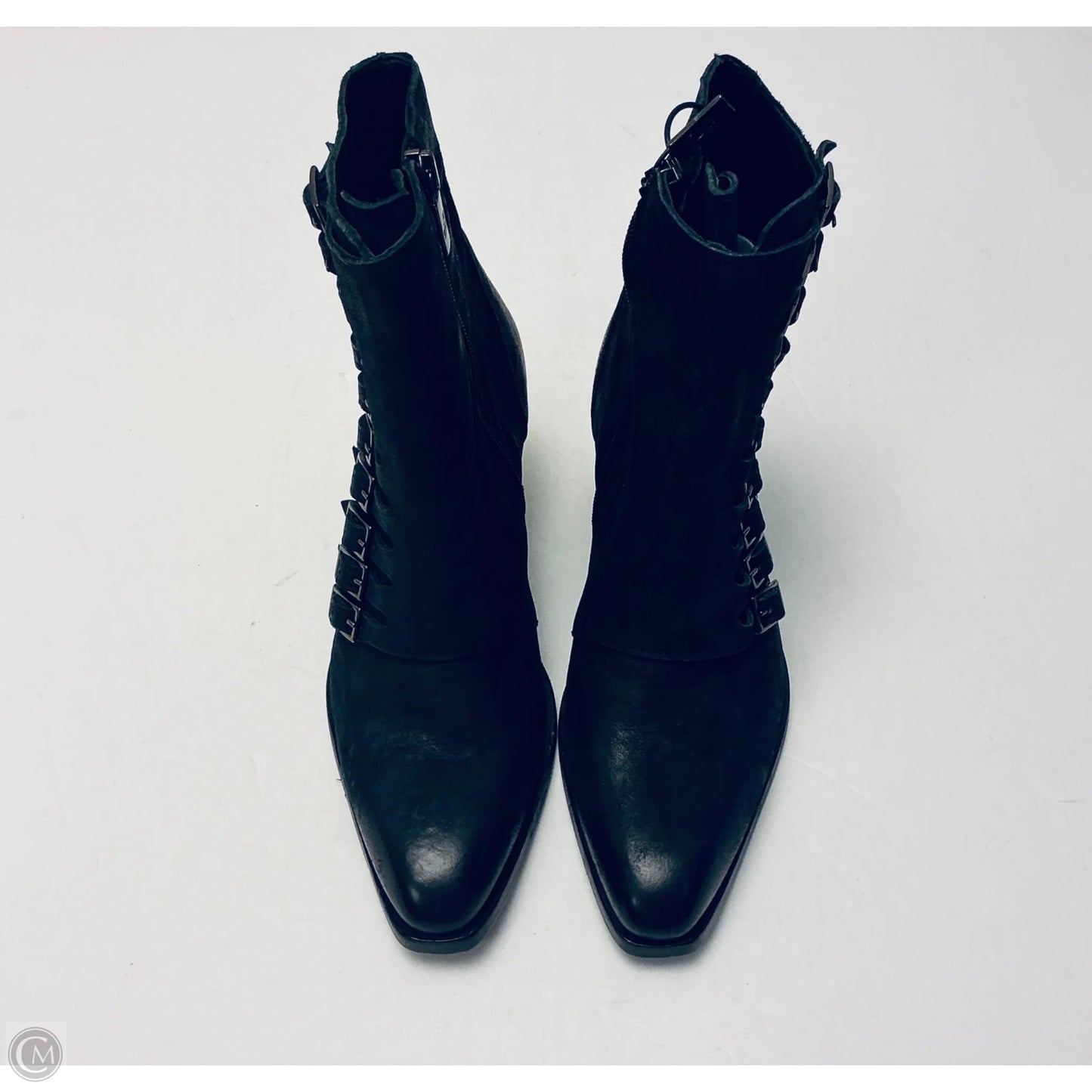 Boots Ankle Heels By Jo Ghost In Black, Size: 7