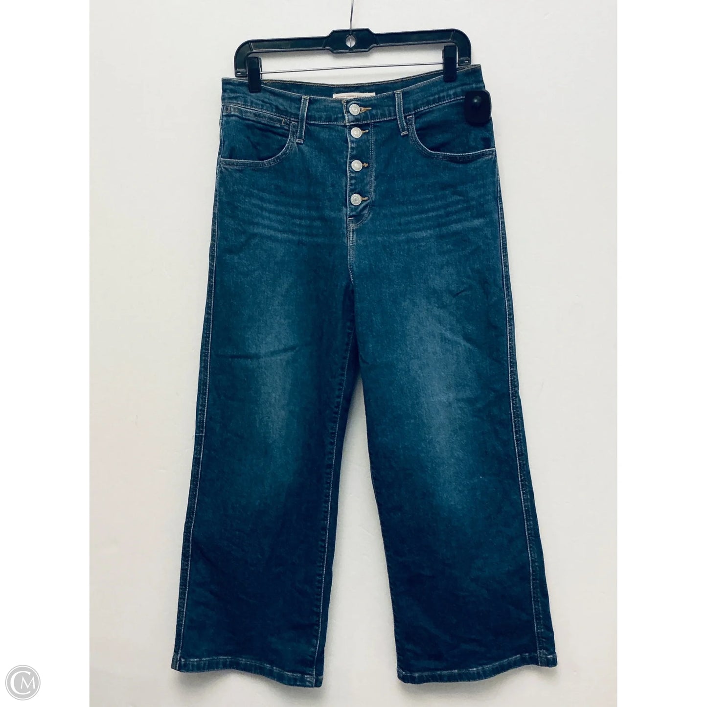 Jeans Wide Leg By Levis In Blue Denim, Size: 10