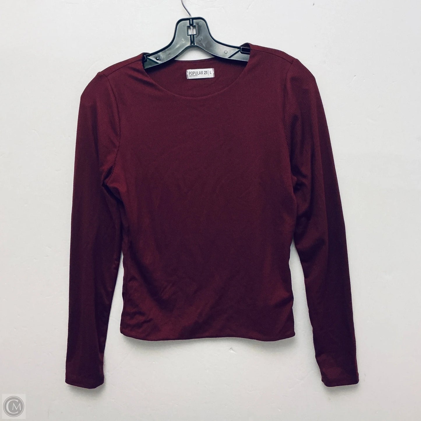 Top Long Sleeve Basic By Cme In Purple, Size: L