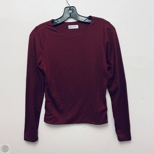 Top Long Sleeve Basic By Cme In Purple, Size: L