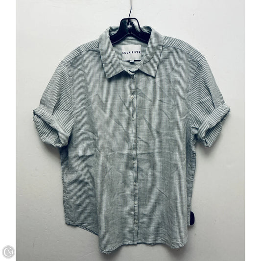 Top Short Sleeve By Cmc In Striped Pattern, Size: L