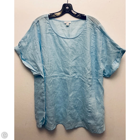 Top Short Sleeve By Pure Jill In Blue, Size: 2x