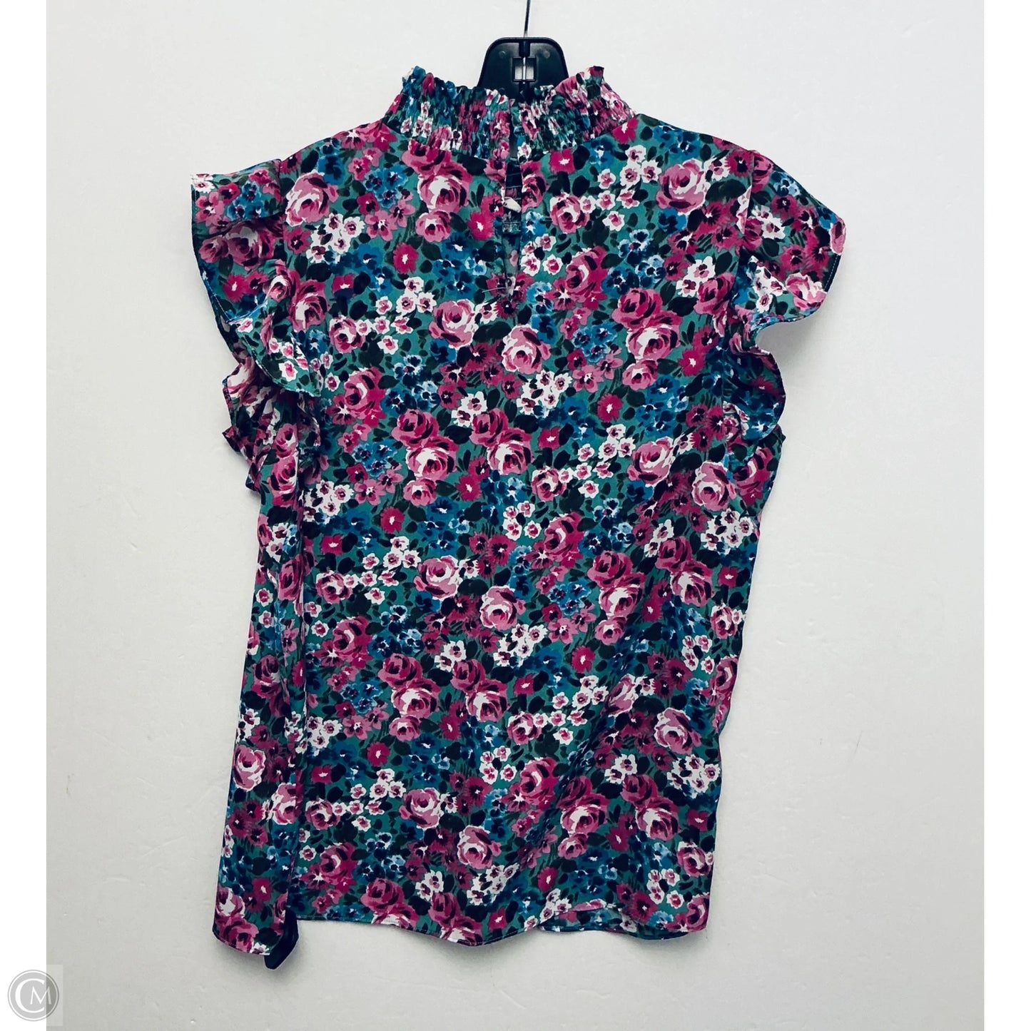 Top Sleeveless By Ee Some In Floral Print, Size: L