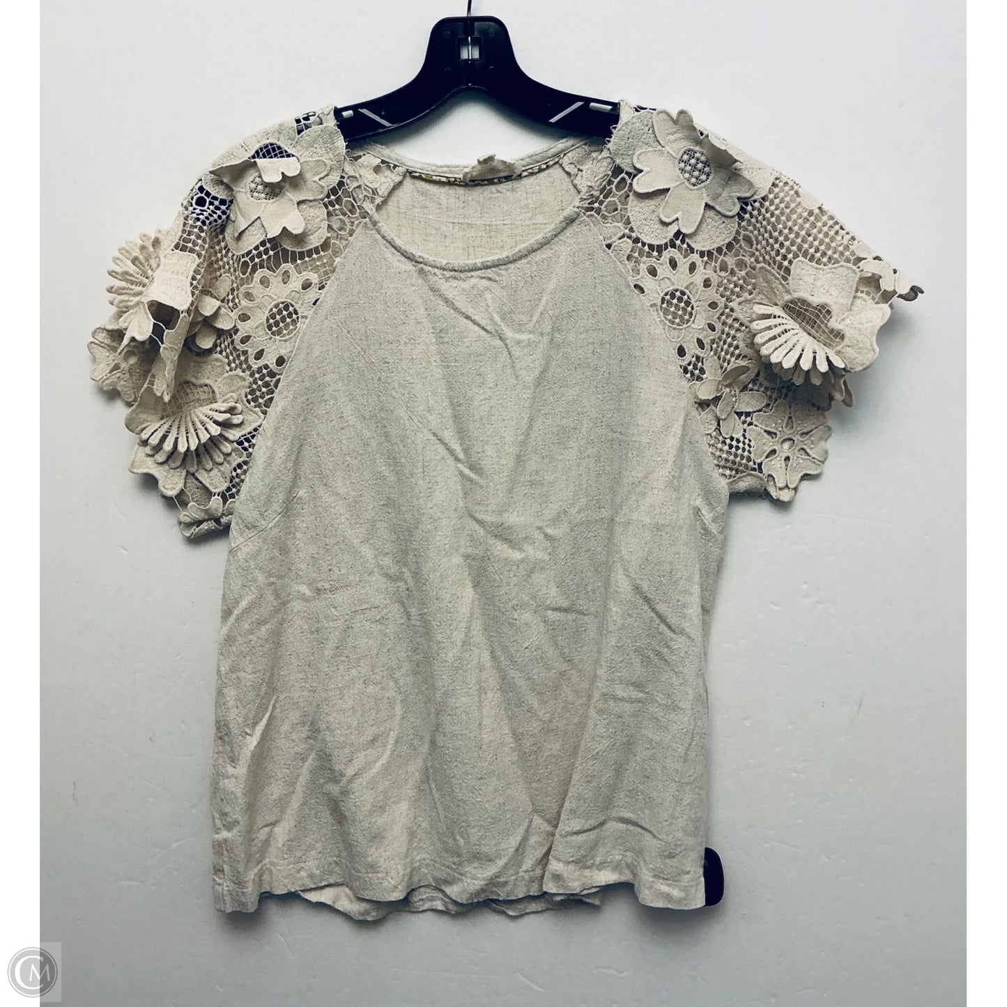 Top Short Sleeve By Umgee In Cream, Size: S