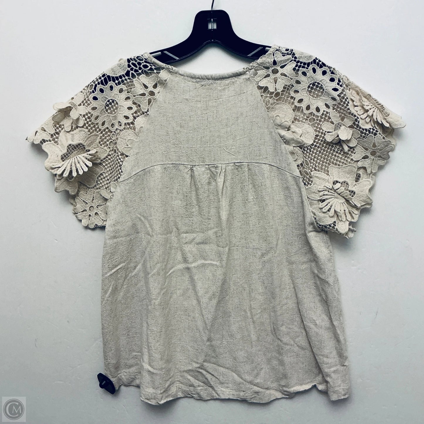 Top Short Sleeve By Umgee In Cream, Size: S