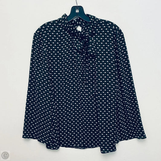 Top Long Sleeve By Ann Taylor In Black, Size: L