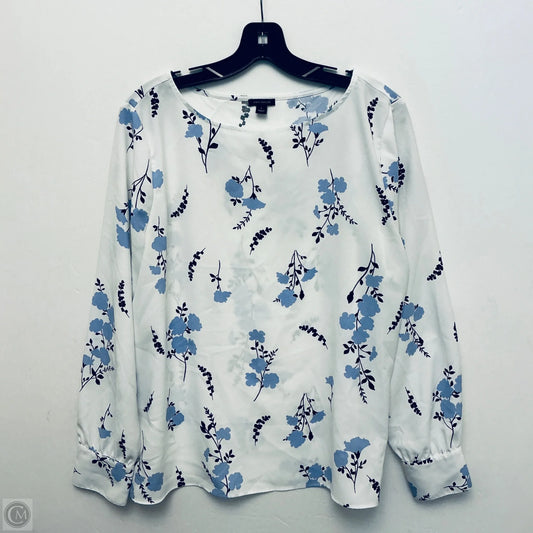 Top Long Sleeve By Ann Taylor In White, Size: L