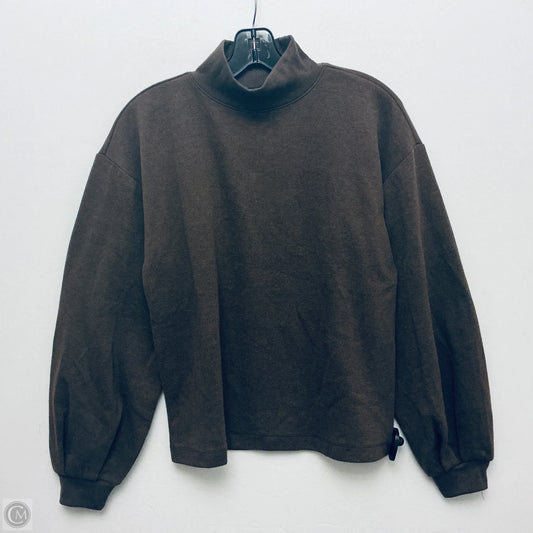 Sweatshirt Collar By Loft In Brown, Size: S
