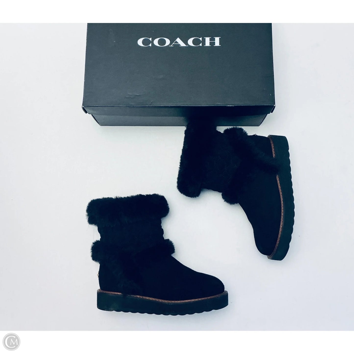 Boots Designer By Coach In Black, Size: 5