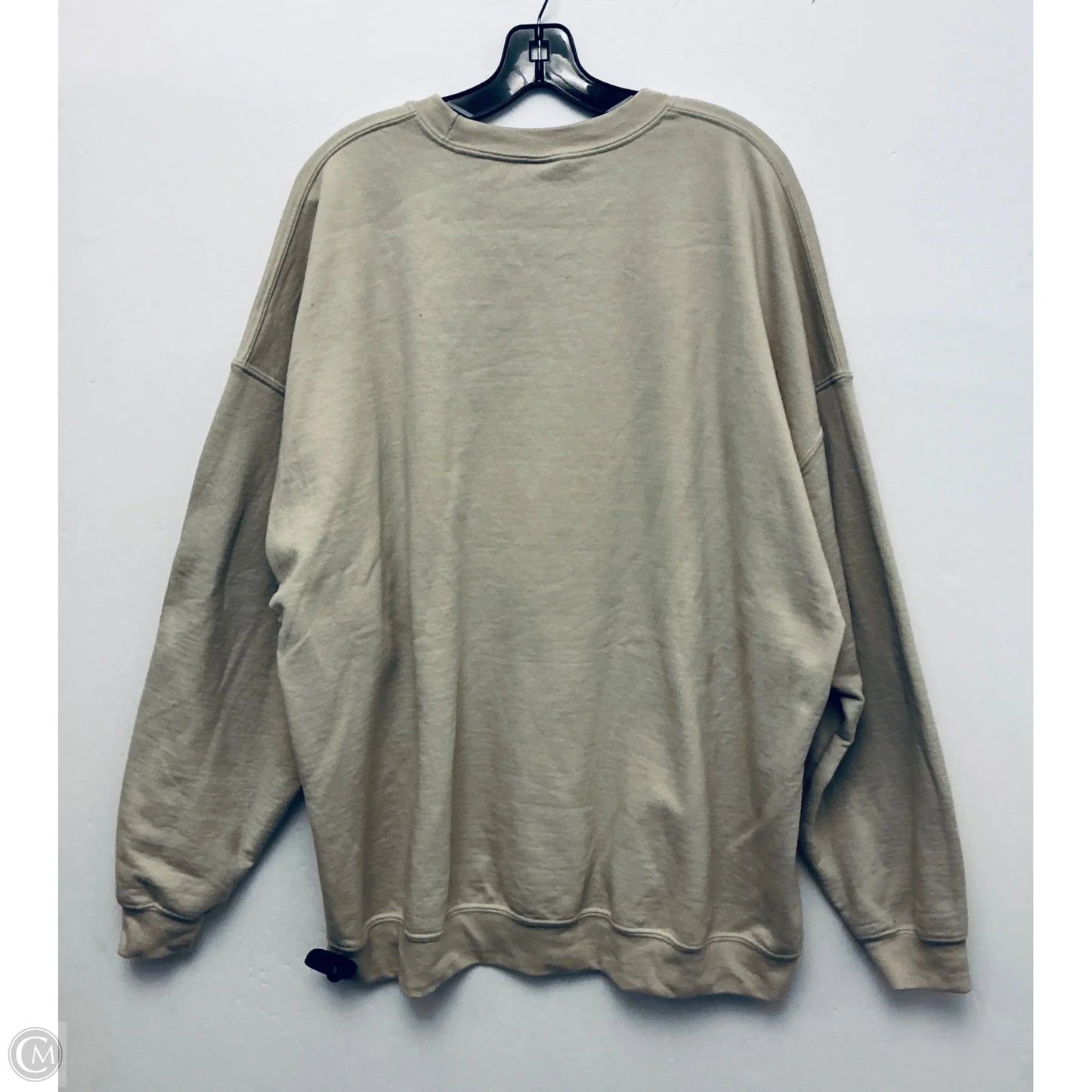 Sweatshirt Crewneck By Clothes Mentor In Tan, Size: Xl