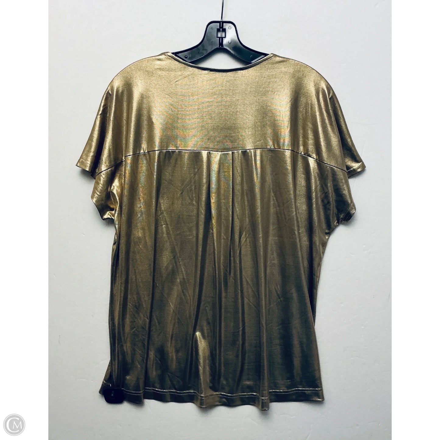 Top Short Sleeve By Ellison In Gold, Size: L