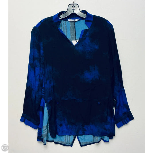 Top Long Sleeve By Lemon Grass In Blue, Size: S