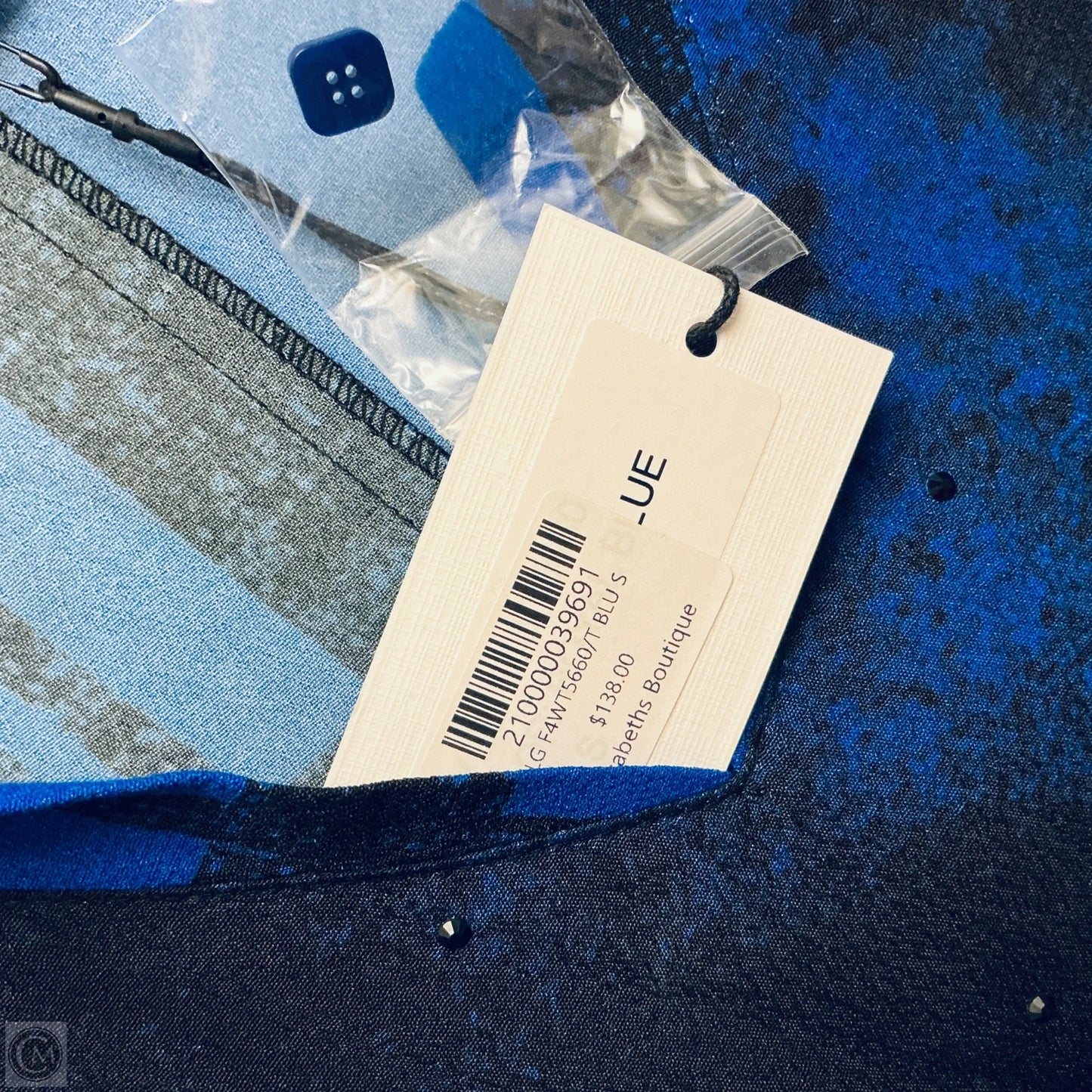 Top Long Sleeve By Lemon Grass In Blue, Size: S