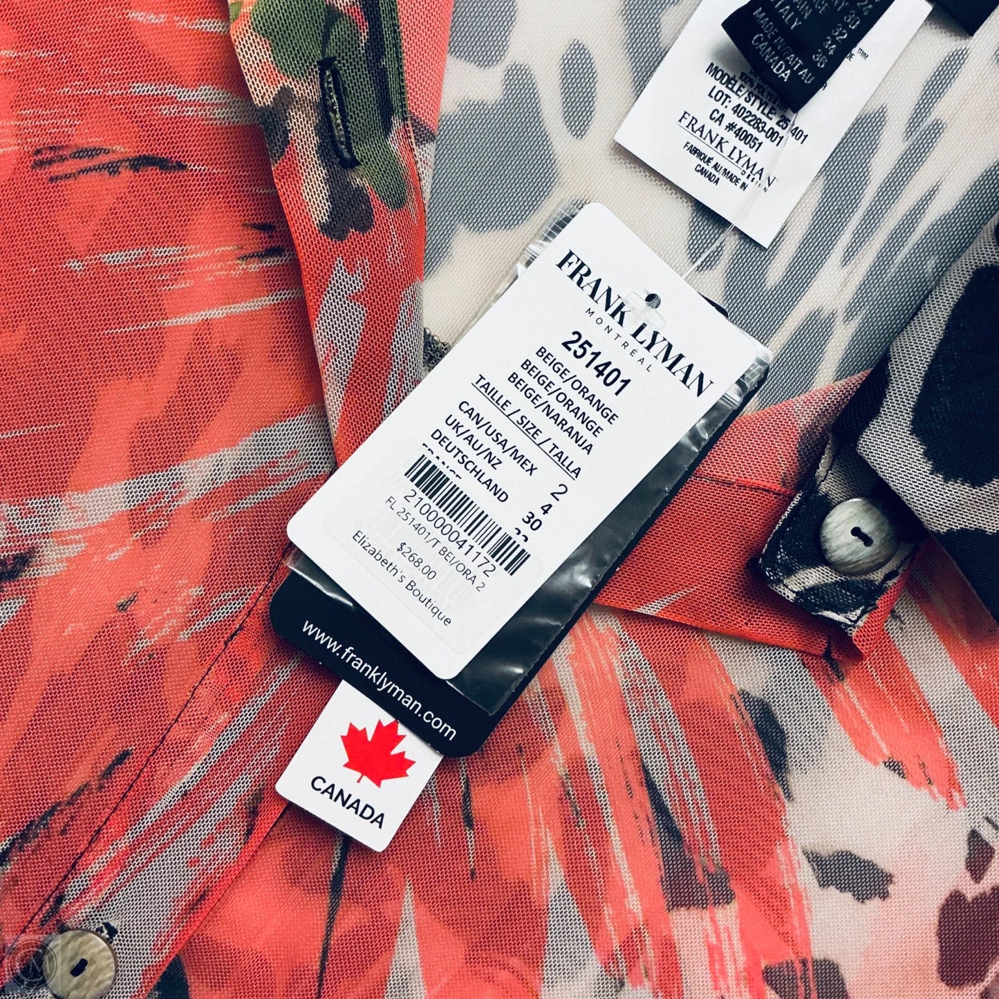 Top Long Sleeve By Frank Lyman In Animal Print, Size: 2