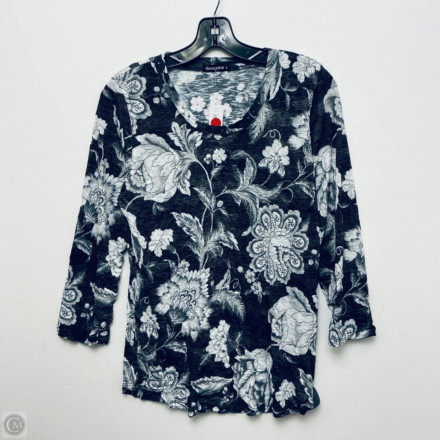 Top Long Sleeve By David Cline In Grey, Size: L