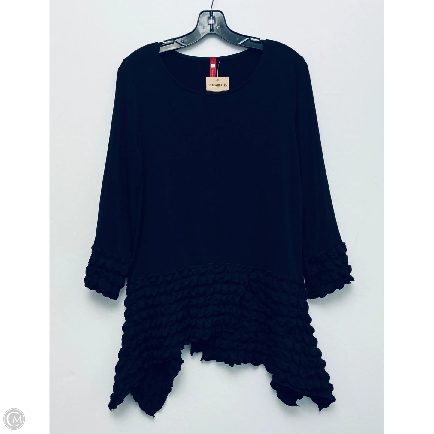 Top Short Sleeve By Ic By Connie K In Black, Size: M