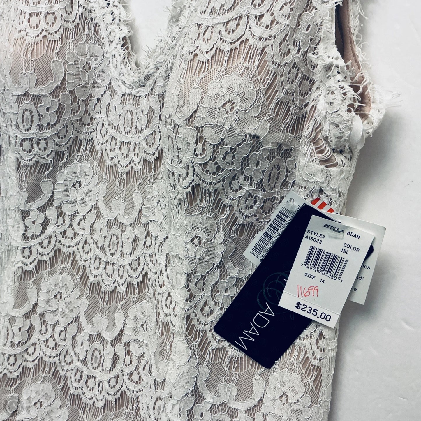 Dress Party Short By Betsy And Adam In White, Size: 14