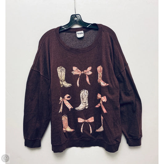 Sweatshirt Crewneck By Arula In Purple, Size: 1x