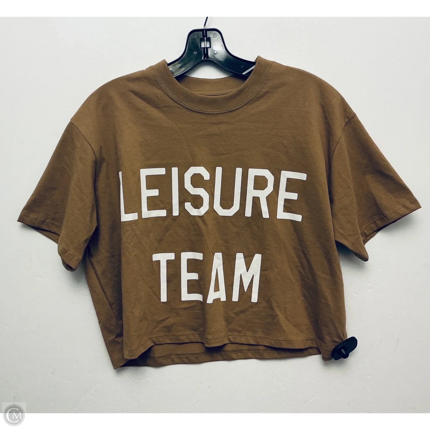 Top Short Sleeve Basic By Clothes Mentor In Brown, Size: M