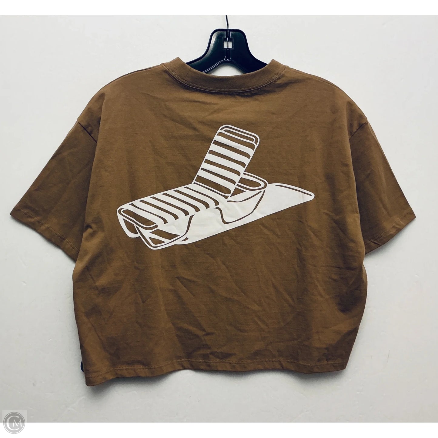 Top Short Sleeve Basic By Clothes Mentor In Brown, Size: M