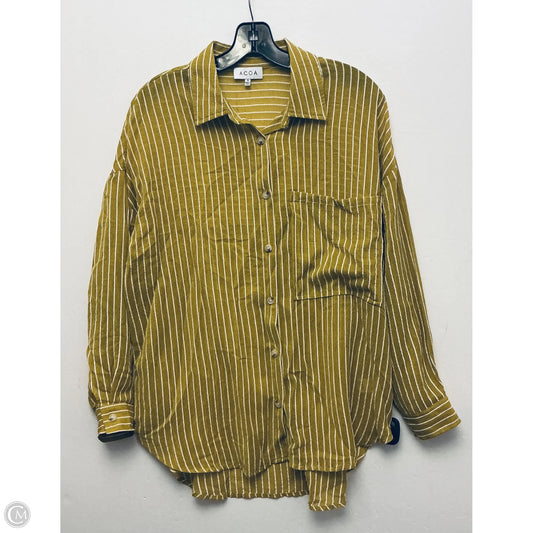 Top Long Sleeve By Cma In Yellow, Size: S