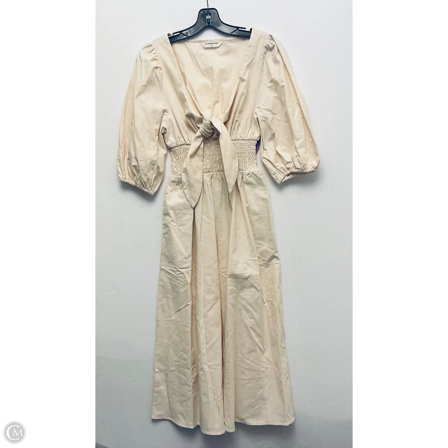 Dress Casual Midi By Commense In Cream, Size: M
