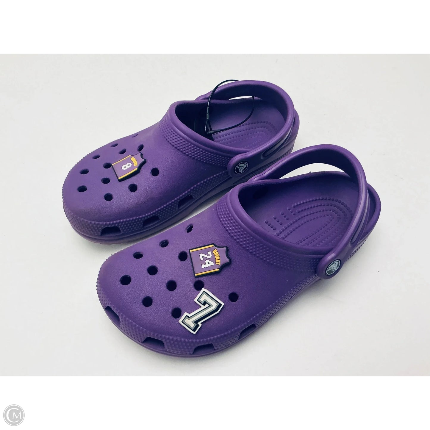 Shoes Flats By Crocs In Purple, Size: 7