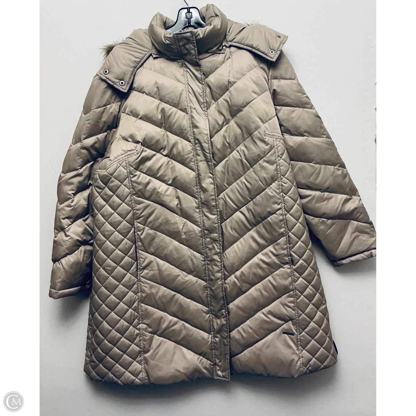 Coat Peacoat By Kenneth Cole Reaction In Tan, Size: 1x