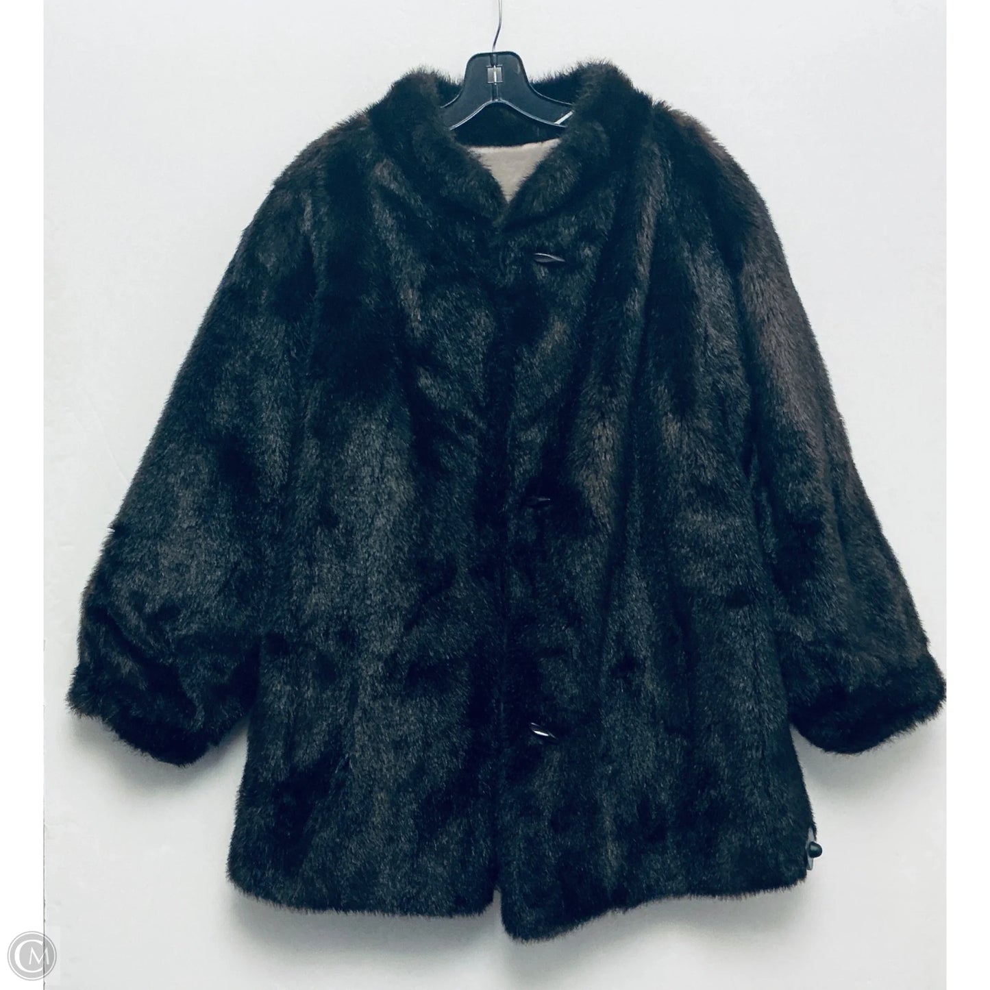Coat Faux Fur & Sherpa By Clothes Mentor In Brown, Size: Xl