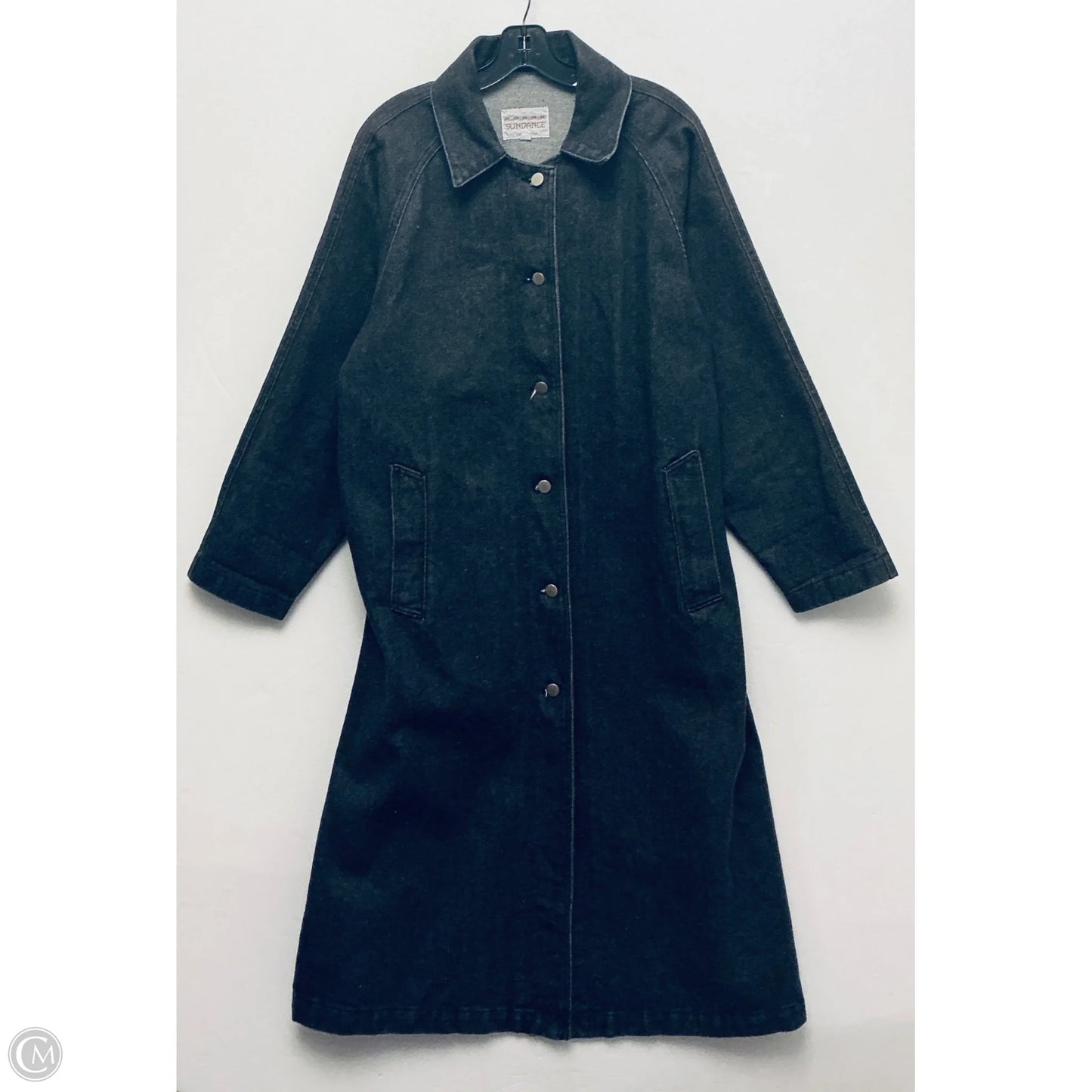 Vintage Jacket Denim By Sundance In Black Denim, Size: M