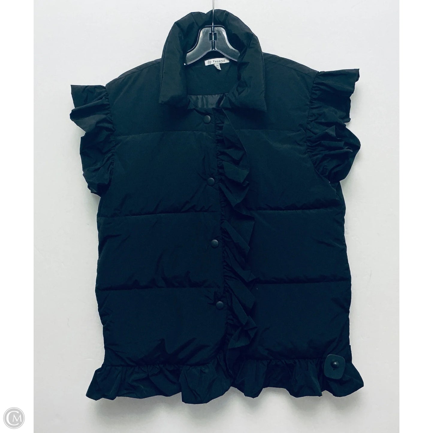 Vest Puffer & Quilted By Veveret In Black, Size: M